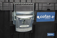 Cofan – Carro de Herramientas Compact con 2 Bloques | Con Doble Asa y Ruedas | 45 × 36 × 64 cm