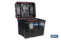 Cofan – Carro de Herramientas Compact con 2 Bloques | Con Doble Asa y Ruedas | 45 × 36 × 64 cm