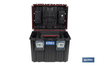 Cofan – Carro de Herramientas Compact con 2 Bloques | Con Doble Asa y Ruedas | 45 × 36 × 64 cm