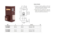 Cofan – Cerradura de Sobreponer de Derecha | Modelo 56A | Cilindro Ø25 mm | Incluye 3 Llaves | 60 y 70 mm
