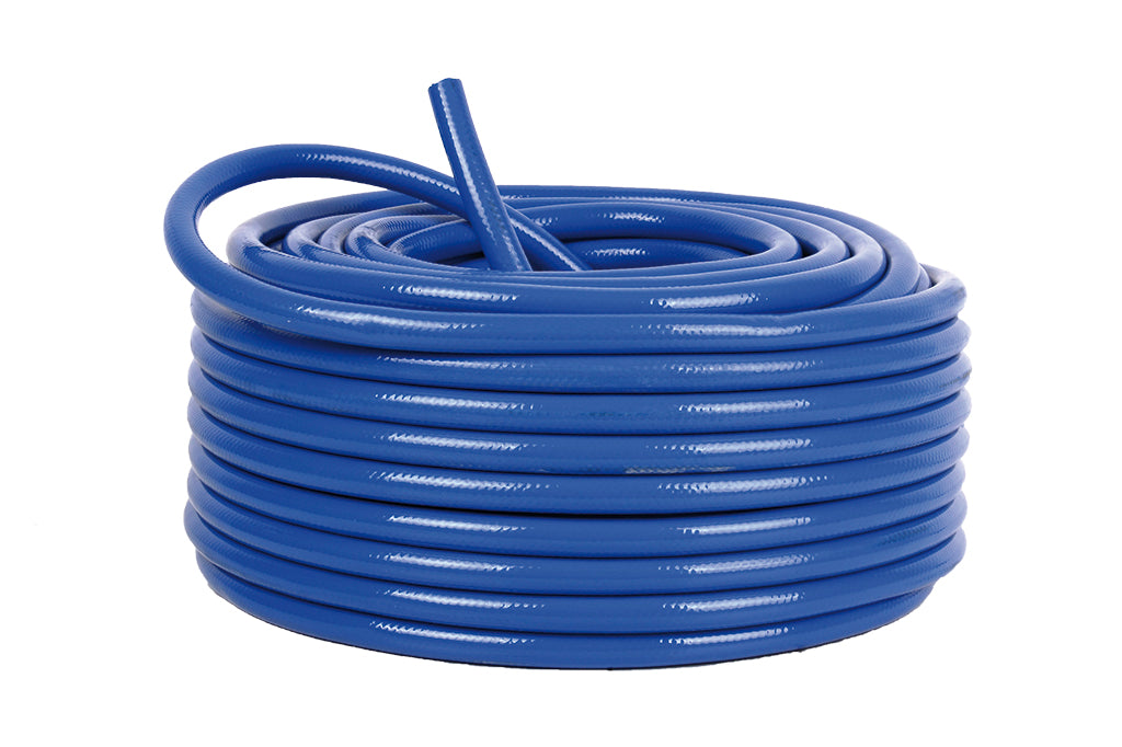 Cofan – Manguera Compresor Reforzada 50 m | PVC Azul con Tejido Interior | Alta Resistencia UV y Rotura | Para Aire Comprimido