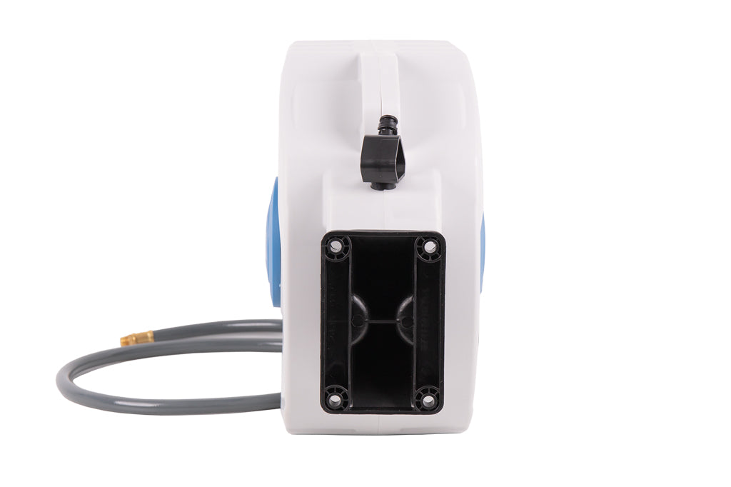 Cofan – Enrollador Automático de Manguera de Aire | 15 m de Longitud | Ø15 mm | Hasta 24 bar | Soporte de Pared Incluido