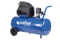 Cofan – Compresor de Aire Hava | Motor 2 HP | Depósito 50 L | Presión Máx. 8 bares | Uso Ocasional y Polivalente