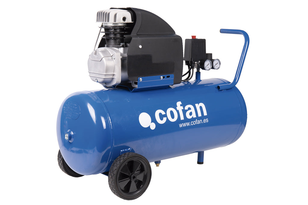 Cofan – Compresor de Aire Hava | Motor 2 HP | Depósito 50 L | Presión Máx. 8 bares | Uso Ocasional y Polivalente