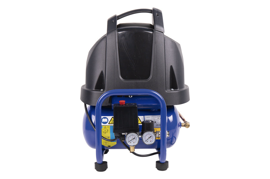 Cofan – Compresor de Aire Ultraligero | Motor 1,5 HP | Depósito 6 L | Sin Aceite | Compacto y Portátil para Uso Doméstico y Profesional