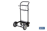 Cofan – Carro Portabidones de Acero | Ruedas Antipinchazo y Cadena de Seguridad | Para Bidones de 60 L
