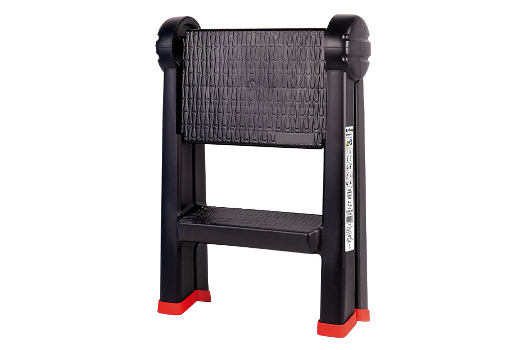 Cofan – Escalera Plegable de 2 Peldaños | Antideslizante | 150 kg | EN 14183 | PP