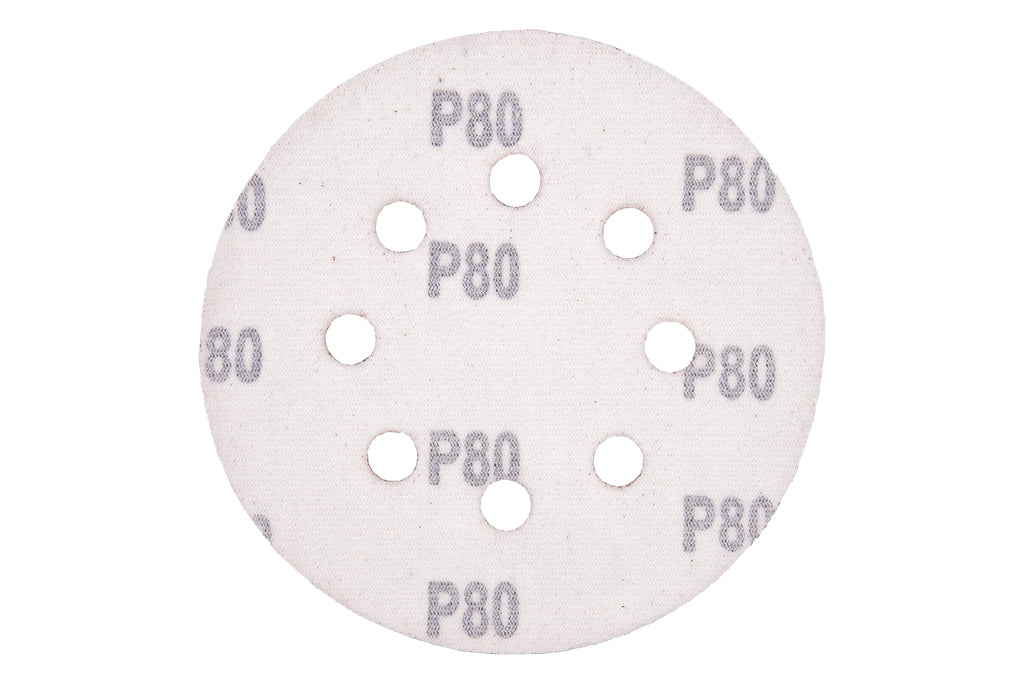 Cofan – Discos de Lija para Lijadora Orbital Ø125 mm | Pack 5 uds | 8 Orificios | Velcro