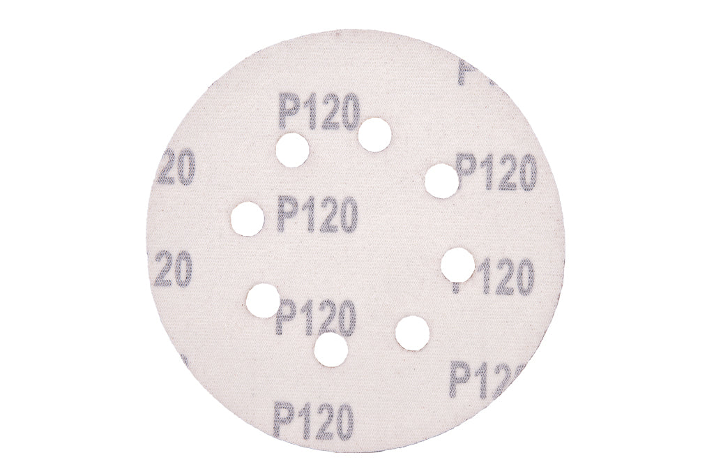 Cofan – Discos de Lija para Lijadora Orbital Ø125 mm | Pack 5 uds | 8 Orificios | Velcro