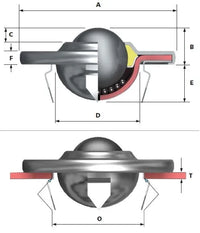 Alwayse - Unidad de Transferencia de Bolas con Brida 10101500 Inox 25,4mm