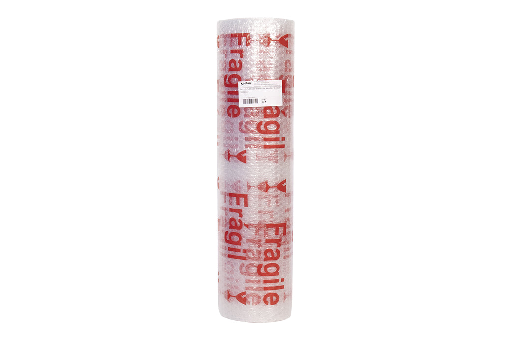Cofan – Rollo de Plástico de Burbuja | 40 g/m² | Protección para Embalajes, Envíos y Mudanzas | Con impresión "FRÁGIL"