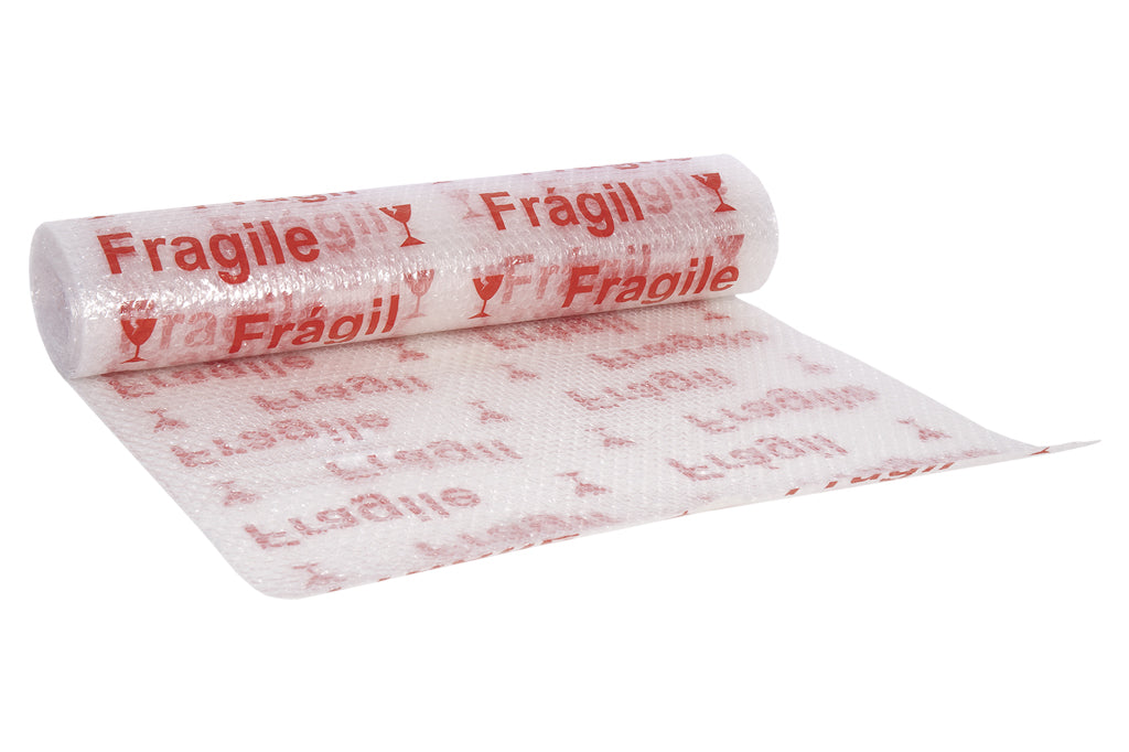 Cofan – Rollo de Plástico de Burbuja | 40 g/m² | Protección para Embalajes, Envíos y Mudanzas | Con impresión "FRÁGIL"