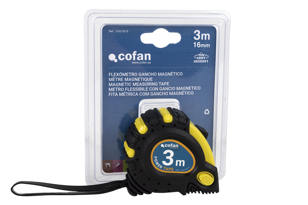 Cofan – Flexómetro con Gancho Magnético | Lectura Precisa | 3, 5 y 8 m Disponibles | Uso Profesional