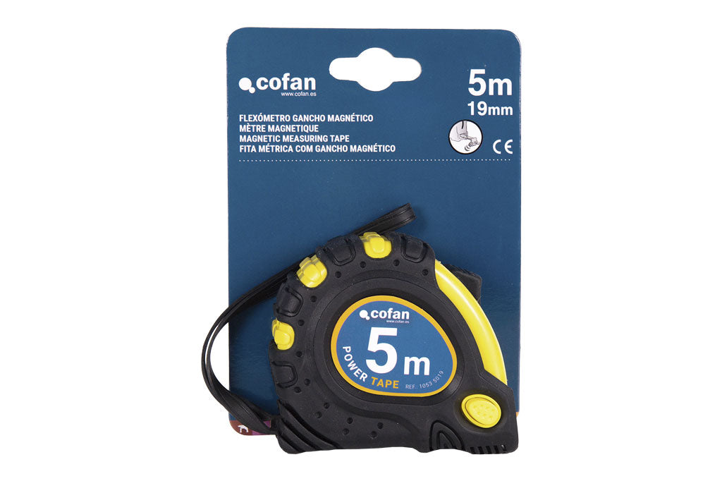 Cofan – Flexómetro con Gancho Magnético | Lectura Precisa | 3, 5 y 8 m Disponibles | Uso Profesional