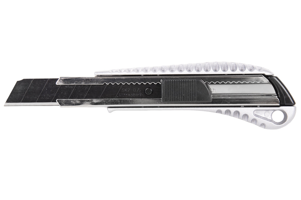 Cofan – Cúter Profesional de Aluminio | Hoja Negra SK2 | Bloqueo Automático | Zona Antideslizante | 9 mm y 18 mm