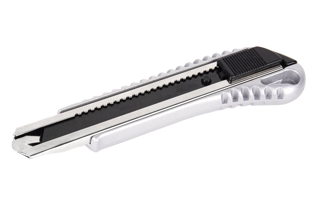 Cofan – Cúter Profesional de Aluminio | Hoja Negra SK2 | Bloqueo Automático | Zona Antideslizante | 9 mm y 18 mm