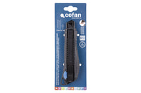 Cofan – Cúter Profesional de ABS con Recubrimiento Antideslizante TPR | Hoja Negra SK2 | Bloqueo Automático | 3 Tamaños Disponibles
