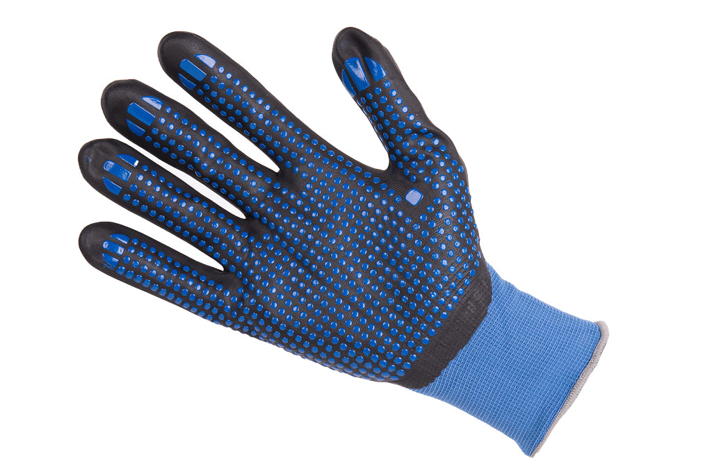 Cofan – Guantes de Nitrilo con Puntos Azules | EN 388: 4121X | Destreza Alta | Tallas 6–11