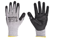 Cofan – Guantes Anticorte Ultraligeros PU Negro | EN 388 4X43D | Tallas 7–11