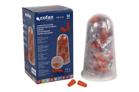 Cofan – Tapones de Protección Auditiva Desechables | 10 o 50 Unidades (5 o 25 Pares) | SNR 36 dB | Espuma Naranja