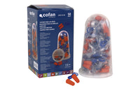 Cofan – Tapones Auditivos con Cuerda | Pack de 10 o 50 Unidades (5 o 25 Pares) | Desechables | SNR 36 dB