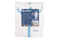 Cofan – Buzo de Protección Fitosanitaria con Capucha | EN ISO 27065 C2 | Tipo 4/5/6 | Antiestático | Blanco