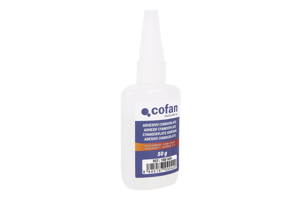 Cofan – Adhesivo Cianoacrilato Transparente de Alta Viscosidad | 3 g, 20 g o 50 g | Unión Instantánea Multiusos | Formato Unitario o Pack de 12