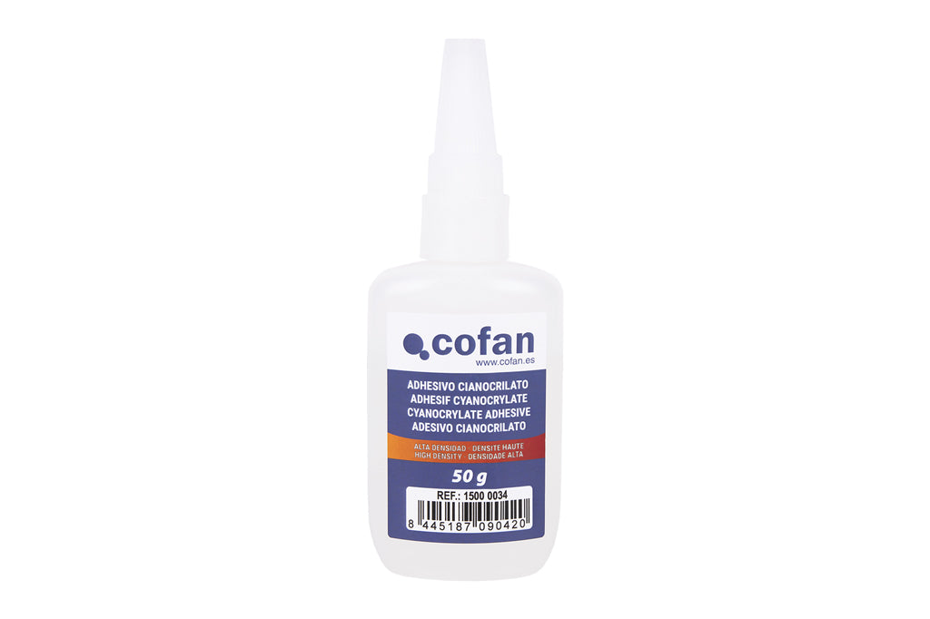 Cofan – Adhesivo Cianoacrilato Transparente de Alta Viscosidad | 3 g, 20 g o 50 g | Unión Instantánea Multiusos | Formato Unitario o Pack de 12