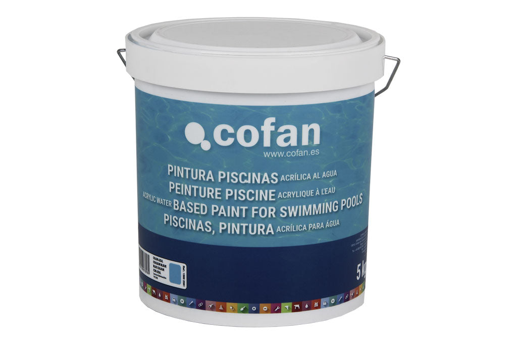Cofan – Pintura al Agua para Piscinas | Antialgas y Resistente a Productos de Limpieza | Impermeable y Elástica