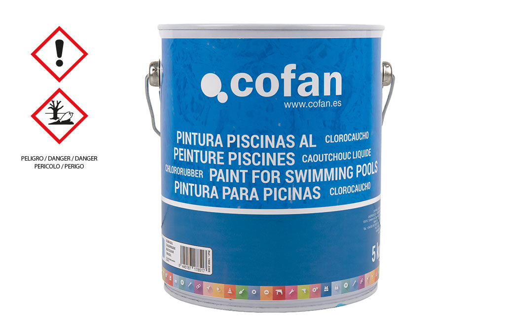 Cofan – Pintura Piscinas Clorocaucho | Azul Claro o Azul Oscuro | Impermeable y Resistente | 5 Kg