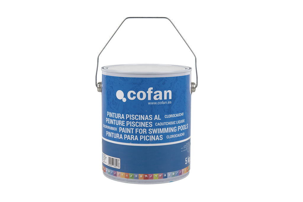 Cofan – Pintura Piscinas Clorocaucho | Azul Claro o Azul Oscuro | Impermeable y Resistente | 5 Kg