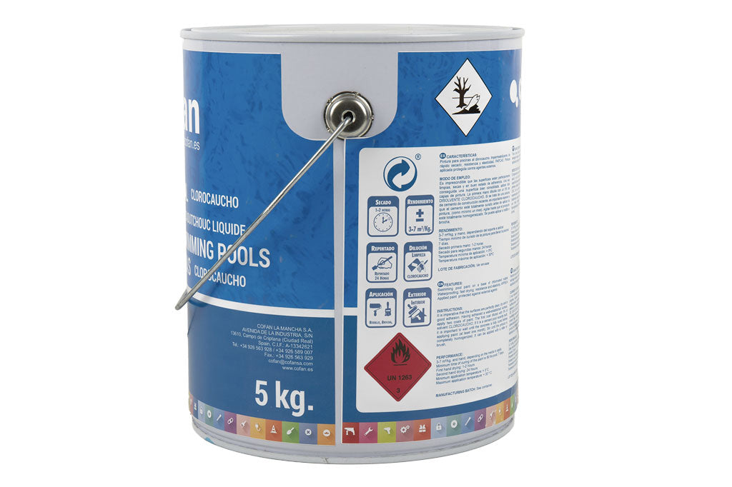 Cofan – Pintura Piscinas Clorocaucho | Azul Claro o Azul Oscuro | Impermeable y Resistente | 5 Kg