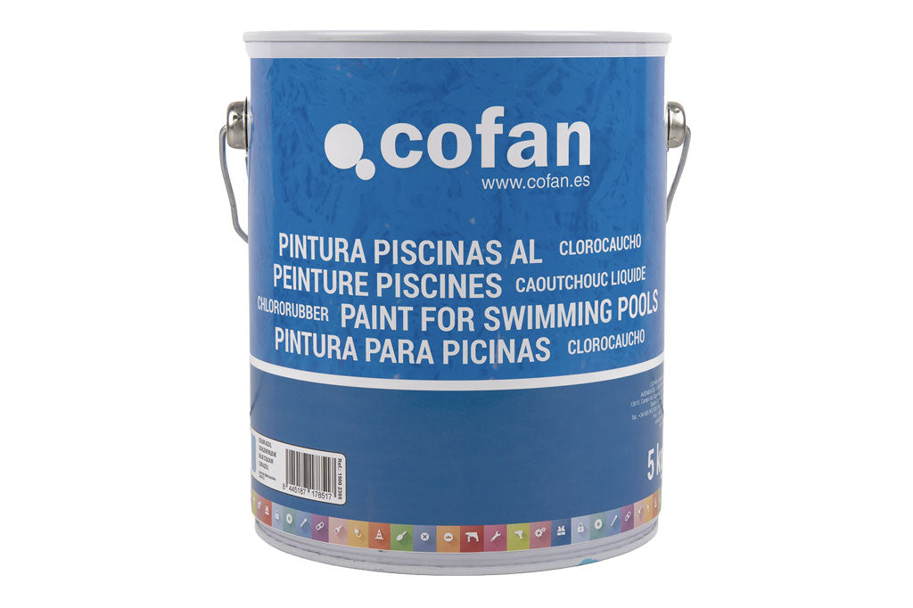 Cofan – Pintura Piscinas Clorocaucho | Azul Claro o Azul Oscuro | Impermeable y Resistente | 5 Kg