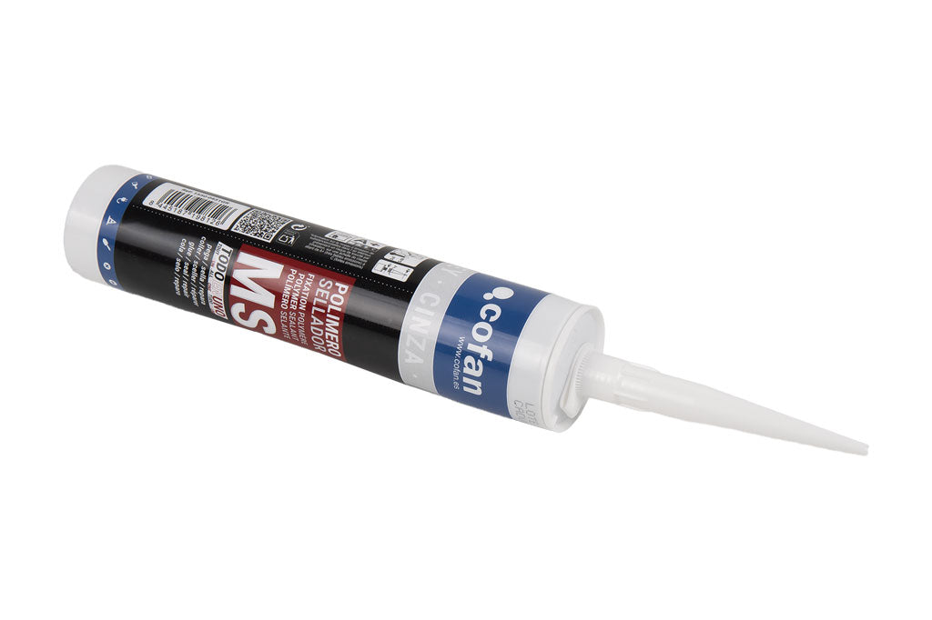 Cofan – Polímero Sellador MS de 290 ml | Alta Elasticidad y Adherencia | Aplicable en Superficies Húmedas | Blanco, Negro, Transparente, Gris y Terracota