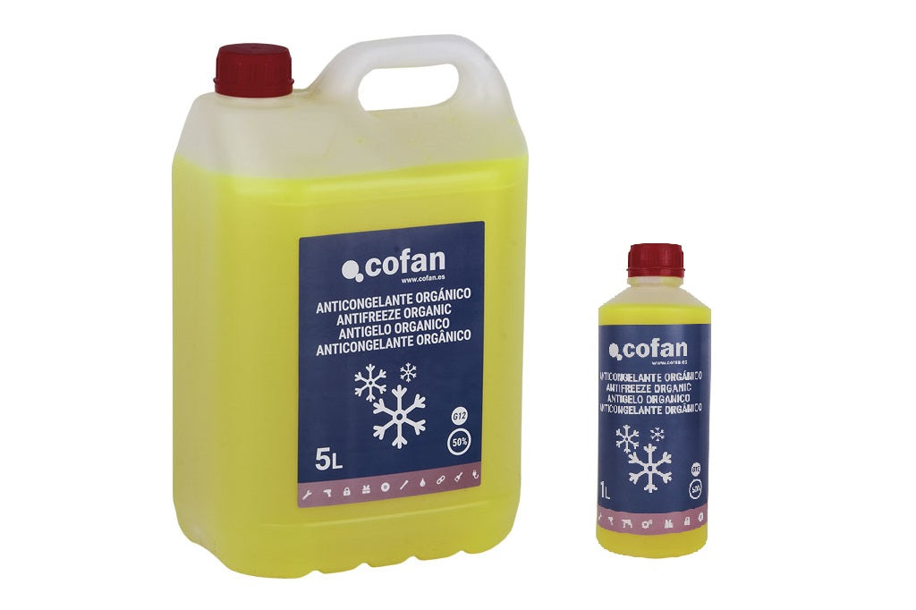 Cofan – Anticongelante G12 50% Orgánico Long Life | -37°C | Uso Directo | 1L y 5L