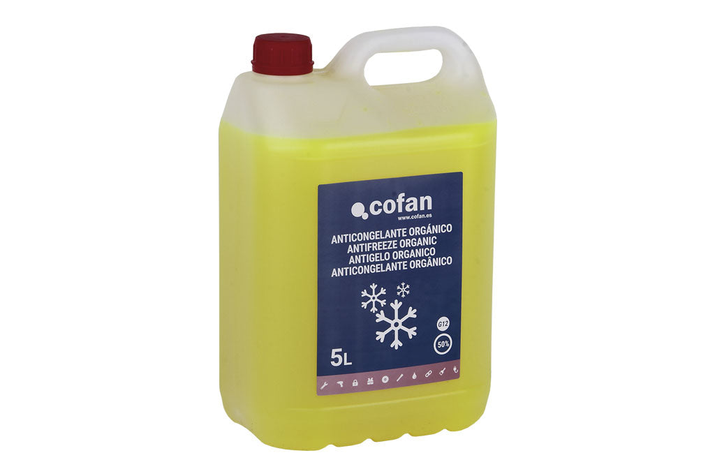 Cofan – Anticongelante G12 50% Orgánico Long Life | -37°C | Uso Directo | 1L y 5L
