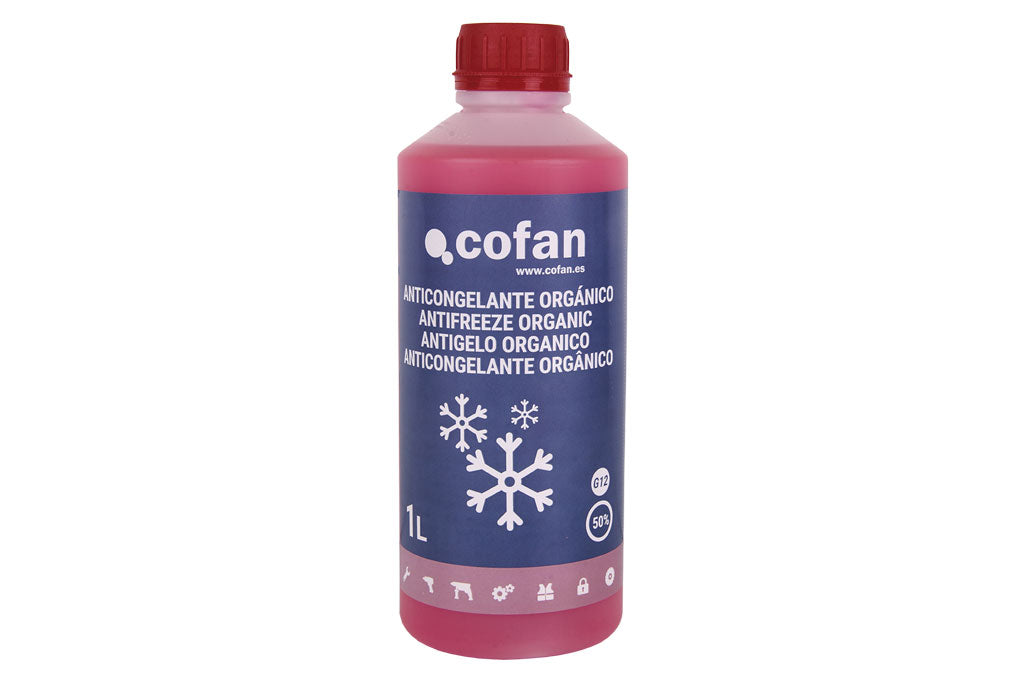 Cofan – Anticongelante G12 50% Orgánico OAT | Protección -35°C | Long Life | 1L y 5L