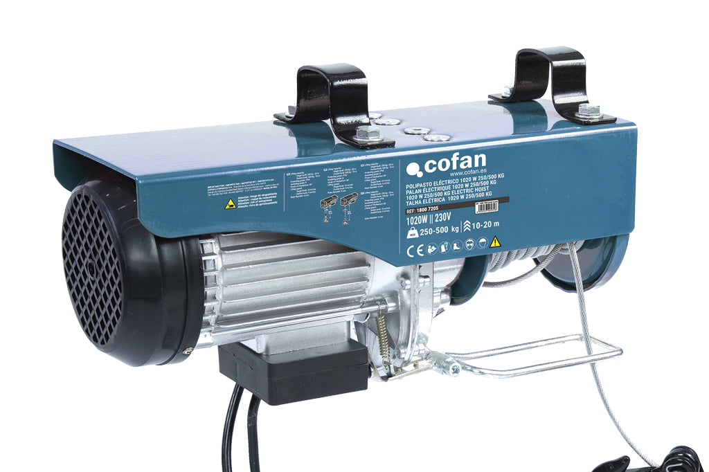 Cofan – Polipasto Eléctrico con Parada de Emergencia | Elevación 10/20 m | Protección IP54 | Con mando