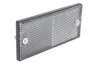 Cofan – Catadióptrico Rectangular Blanco con Tornillos | Homologado | 106 x 50 mm