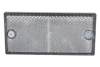 Cofan – Catadióptrico Rectangular Blanco con Tornillos | Homologado | 106 x 50 mm