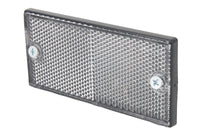 Cofan – Catadióptrico Rectangular Blanco con Tornillos | Homologado | 106 x 50 mm