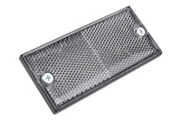 Cofan – Catadióptrico Rectangular Blanco con Tornillos | Homologado | 106 x 50 mm