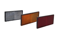 Cofan – Catadióptrico Rectangular Adhesivo Homologado | 106 x 50 mm | Rojo, Ámbar o Blanco