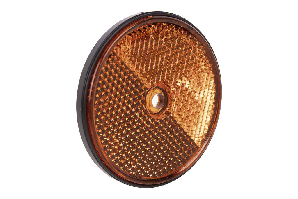 Cofan – Catadióptricos Redondos Homologados Ø60 mm con Agujero Central | Rojo, Ámbar y Blanco