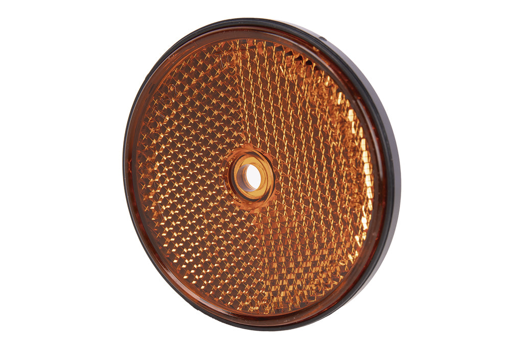 Cofan – Catadióptricos Redondos Homologados Ø60 mm con Agujero Central | Rojo, Ámbar y Blanco