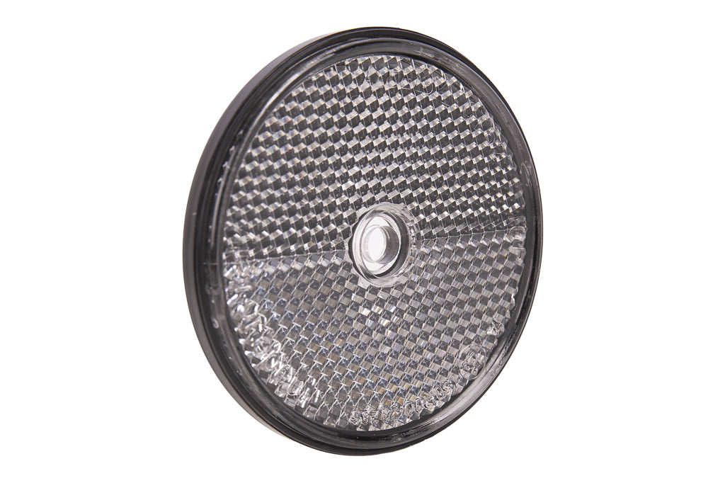 Cofan – Catadióptricos Redondos Homologados Ø60 mm con Agujero Central | Rojo, Ámbar y Blanco