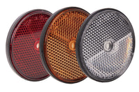 Cofan – Catadióptricos Redondos Adhesivos Homologados Ø60 mm | Colores Rojo, Ámbar y Blanco