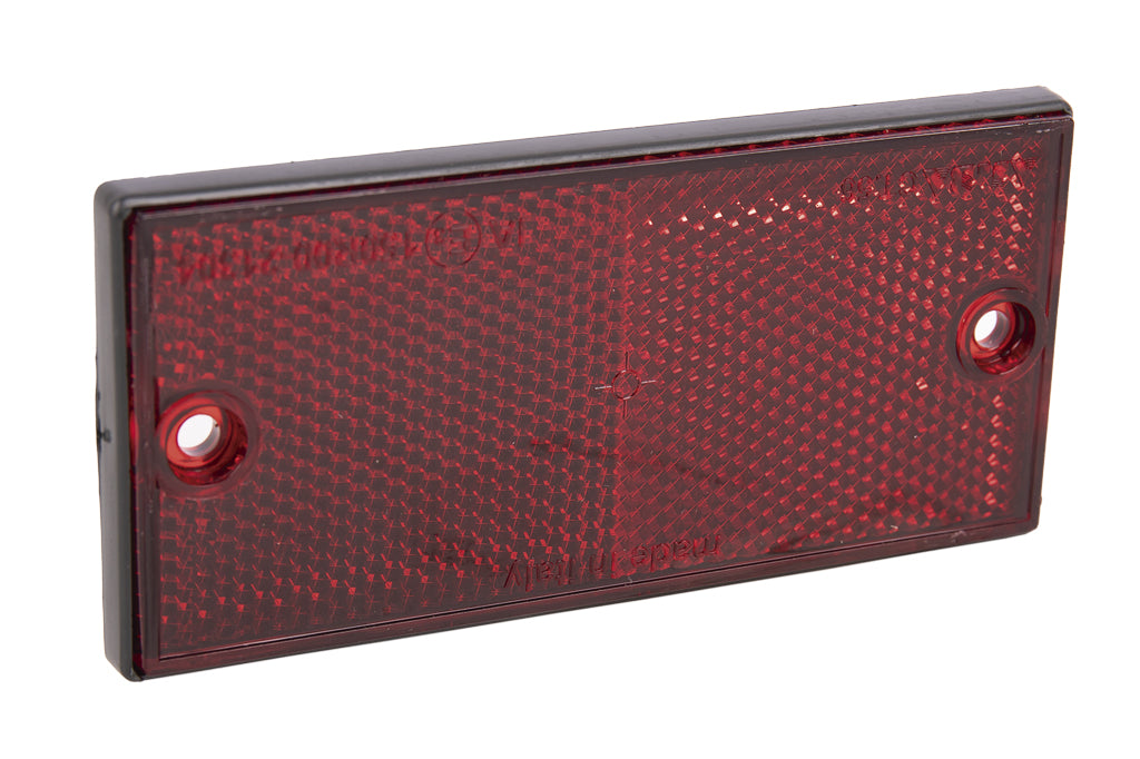 Cofan – Catadióptrico Rectangular Homologado con Agujeros | Disponible en Rojo, Ámbar y Blanco | Medidas 106 x 50 mm