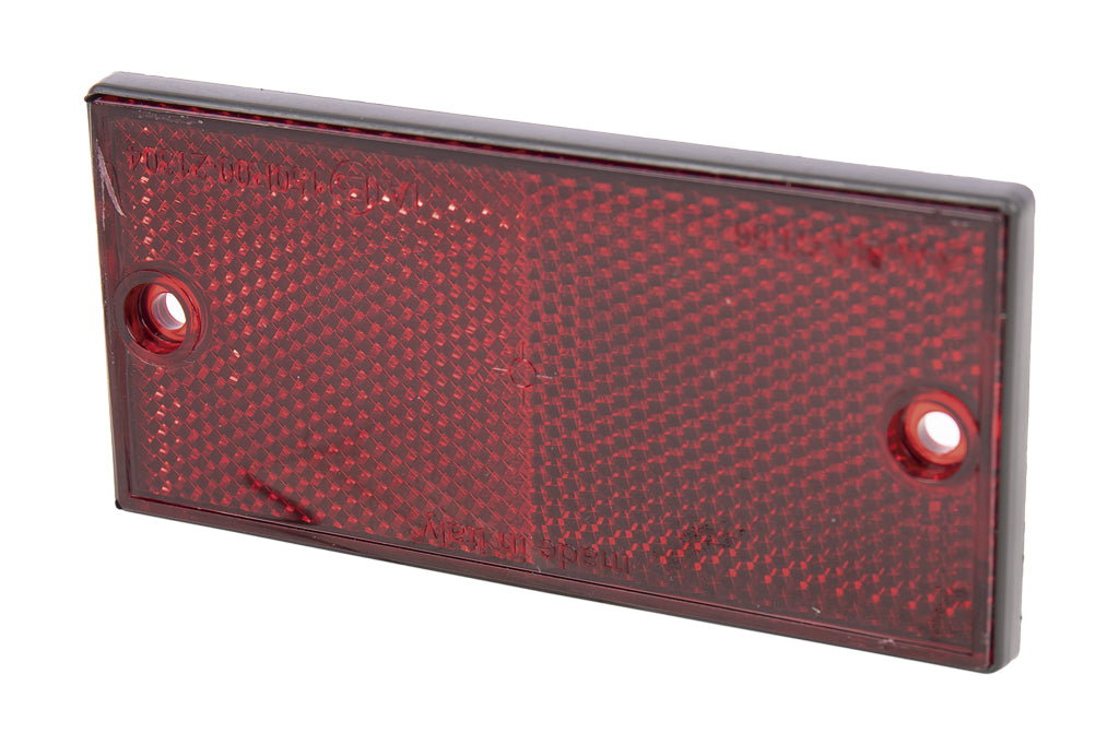 Cofan – Catadióptrico Rectangular Homologado con Agujeros | Disponible en Rojo, Ámbar y Blanco | Medidas 106 x 50 mm
