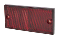 Cofan – Catadióptrico Rectangular Homologado con Agujeros y Adhesivo | Colores Rojo, Ámbar y Blanco | Medidas 106 x 50 mm